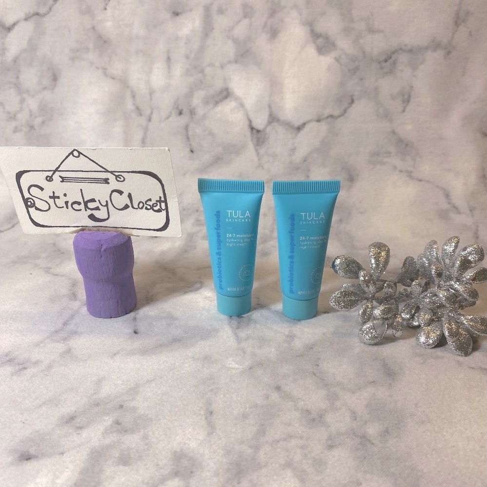 TULA Skincare Gift Set-24-7 Hydrating Day&Night Moisturizer  Cream Twin-2pc-NEW